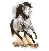 Thumbnail for Glorious Gray Horse Tshirt - TshirtNow.net - 2