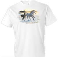 Thumbnail for Sunlit Mist Horse Tshirt with Oversized Print - TshirtNow.net - 1