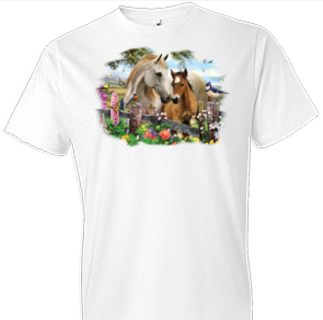 Hollyhock Horse Tshirt - TshirtNow.net - 1