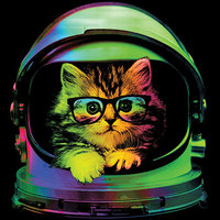 Thumbnail for Space Kitten Cat Tshirt - TshirtNow.net - 2