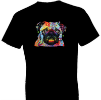 Thumbnail for Neon Pug Dog Tshirt with Small Print - TshirtNow.net - 1