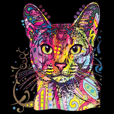 Neon Abyssinian Cat Tshirt - TshirtNow.net - 2