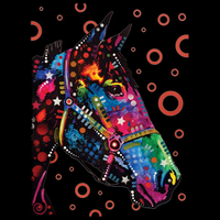 Thumbnail for Neon Horse Tshirt with Large Print - TshirtNow.net - 2