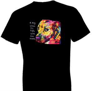 Neon Gratitude Pitbull Tshirt with Small Print - TshirtNow.net - 1