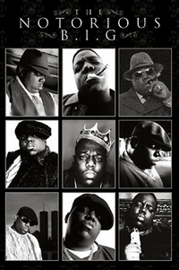 Thumbnail for Notorious B.I.G. B&W Montage Poster - TshirtNow.net