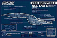 Thumbnail for Star Trek Next Generation Enterprise D Blueprint Poster - TshirtNow.net