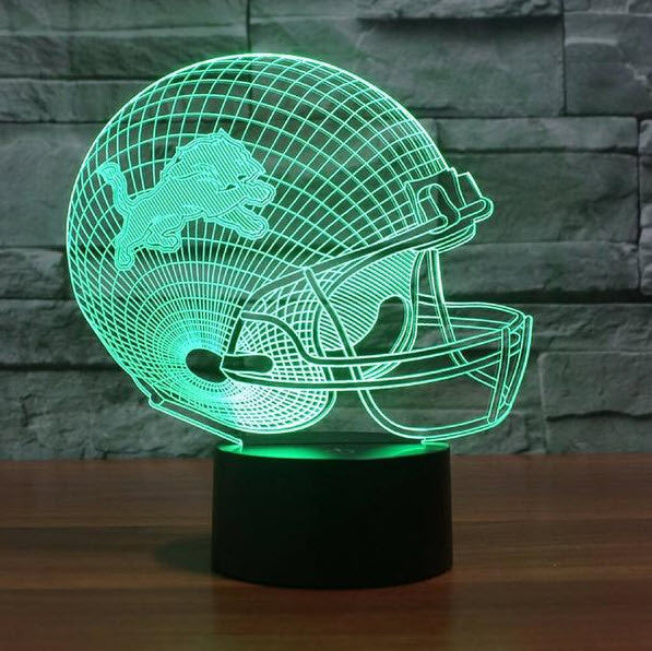 NFL DETROIT LIONS 3D LED LIGHT LAMP