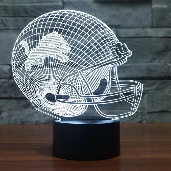NFL DETROIT LIONS 3D LED LIGHT LAMP