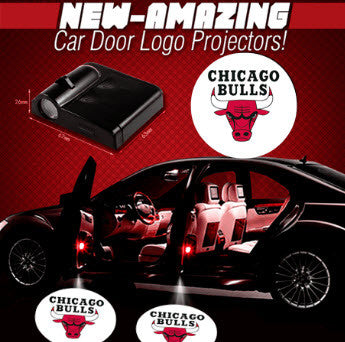 2 NBA CHICAGO BULLS WIRELESS LED CAR DOOR PROJECTORS