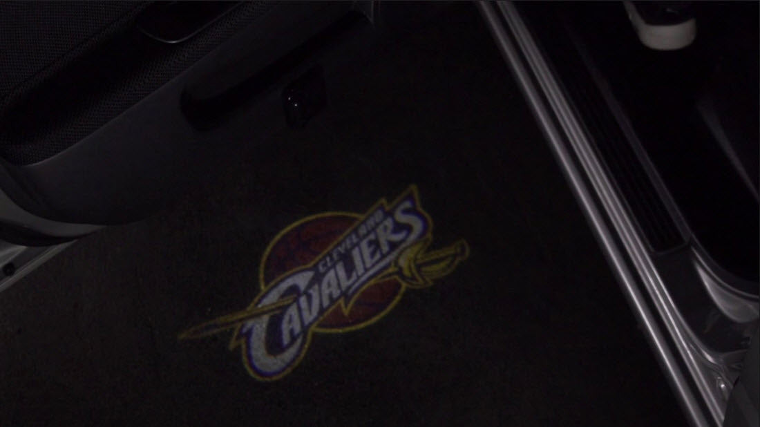 2 NBA CLEVELAND CAVALIERS WIRELESS LED CAR DOOR PROJECTORS