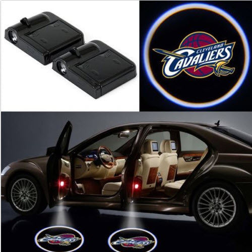 2 NBA CLEVELAND CAVALIERS WIRELESS LED CAR DOOR PROJECTORS