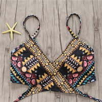 Thumbnail for Sexy Padded Bandage Strappy Aztec String Bikini and Beachwear Swimsuit