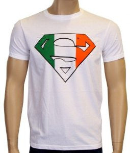 Superman Irish Flag Logo White Tshirt - TshirtNow.net