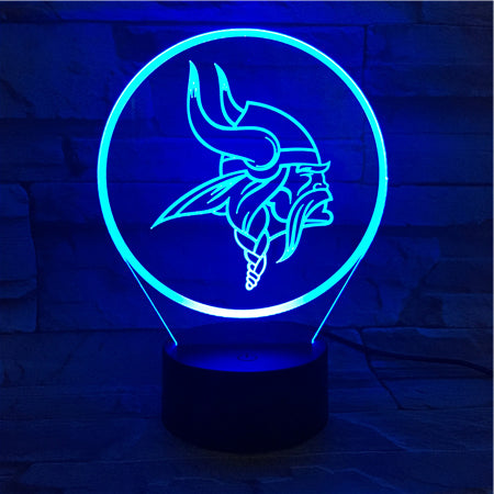 NFL MINNESOTA VIKINGS LOGO 3D LED LIGHT LAMP