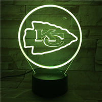 Thumbnail for NFL KANSAS CITY CHIEFS LOGO 3D LED LIGHT LAMP