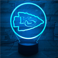 Thumbnail for NFL KANSAS CITY CHIEFS LOGO 3D LED LIGHT LAMP