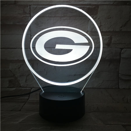 NFL GREEN BAY PACKERS LOGO 3D LED LIGHT LAMP