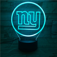 Thumbnail for NFL NEW YORK GIANTS LOGO 3D LED LIGHT LAMP