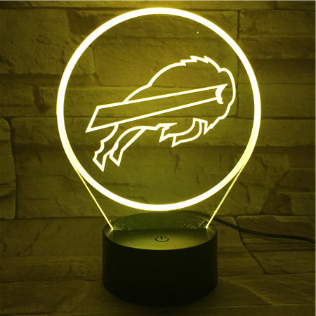 NFL BUFFALO BILLS LOGO 3D LED LIGHT LAMP