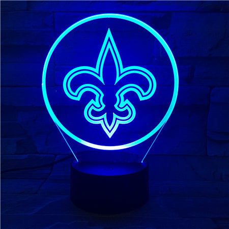 NFL NEW ORLEANS SAINTS LOGO 3D LED LIGHT LAMP