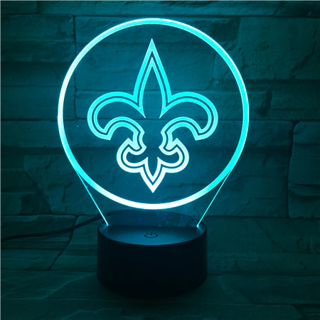 NFL NEW ORLEANS SAINTS LOGO 3D LED LIGHT LAMP