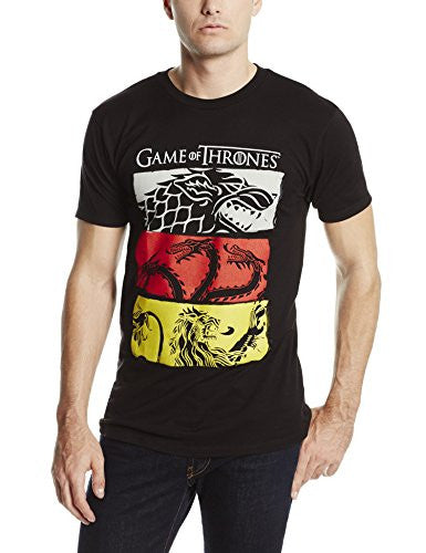 HBO'S Game of Thrones Men's 3 House Symbols T-Shirt Officially Licensed Tshirt - TshirtNow.net - 1