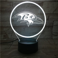 Thumbnail for NFL BALTIMORE RAVENS LOGO 3D LED LIGHT LAMP