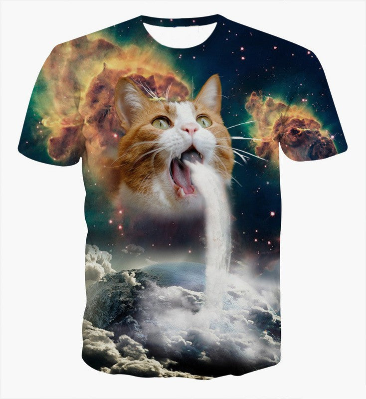 3D Allover Graphic Print Cat Tshirts - TshirtNow.net - 5