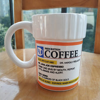 Thumbnail for Caffeine Pharmacy Prescription Ceramic Coffee/Tea Mug