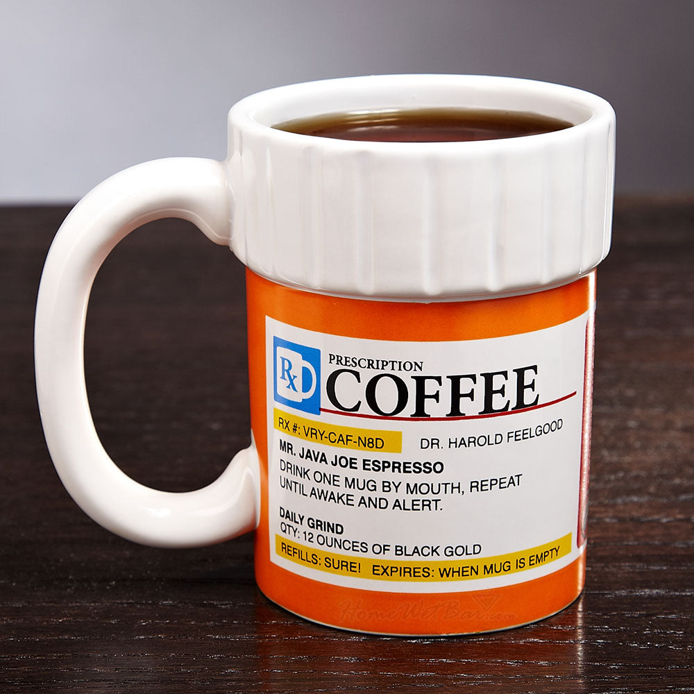 Caffeine Pharmacy Prescription Ceramic Coffee/Tea Mug