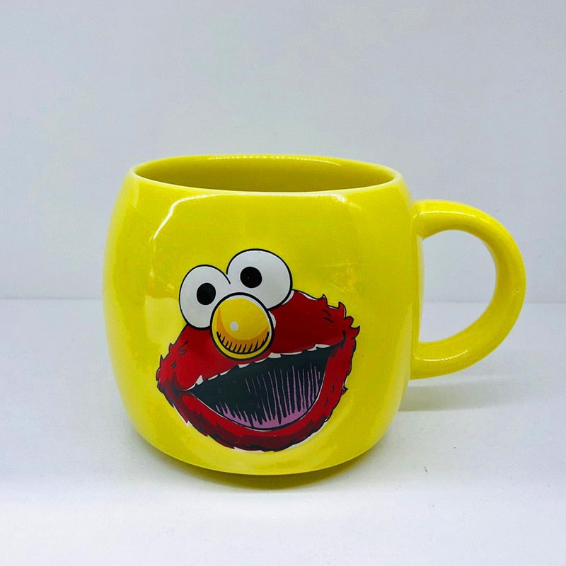 Vintage Sesame Street ELMO and COOKIE MONSTER Ceramic Coffee/Tea Mugs