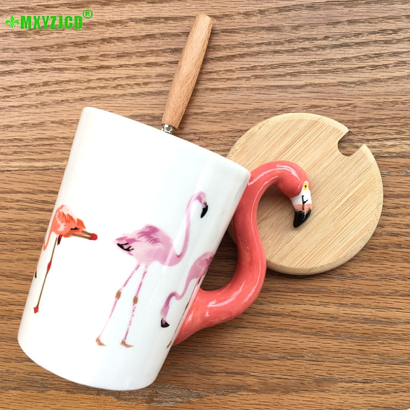 Hand Painted and Sculpted Animal Pattern Ceramic Mark Water/Coffee/Tea Cup Ideal for Office Decorative Purpose.