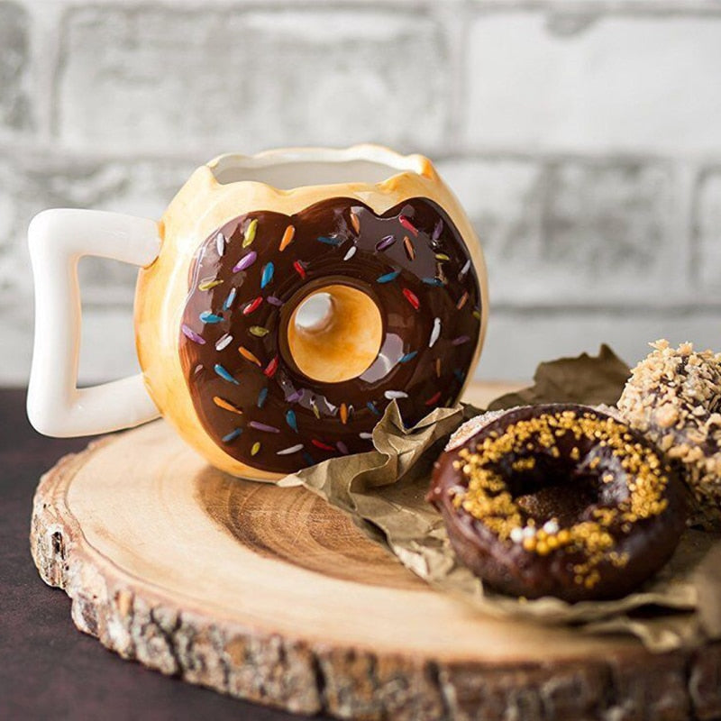 Yummy Handmade Doughnut Ceramic Coffee/Team Mug