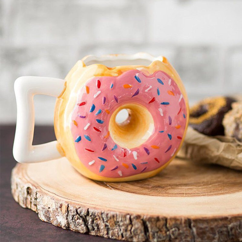 Yummy Handmade Doughnut Ceramic Coffee/Team Mug