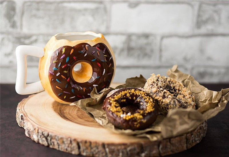 Yummy Handmade Doughnut Ceramic Coffee/Team Mug