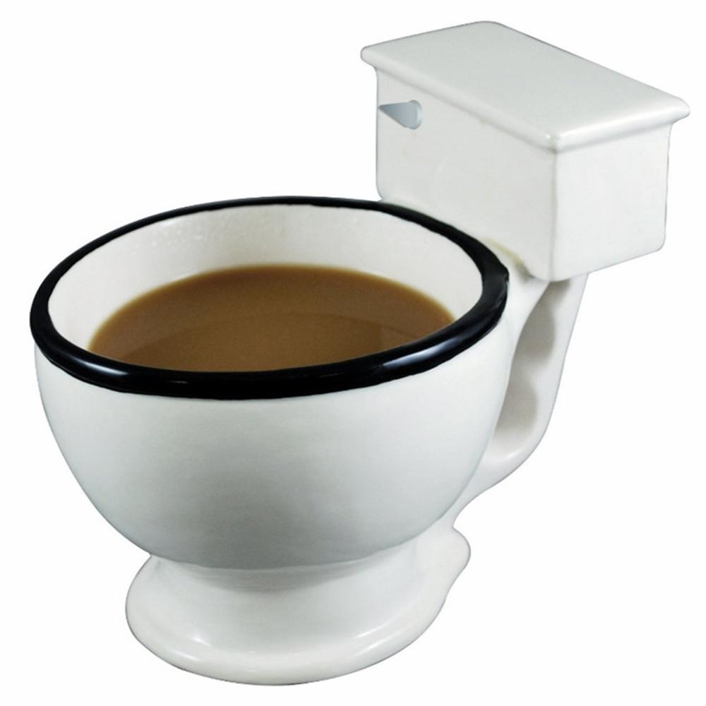 Creative and funny toilet shaped ceramic mug for multipurpose use