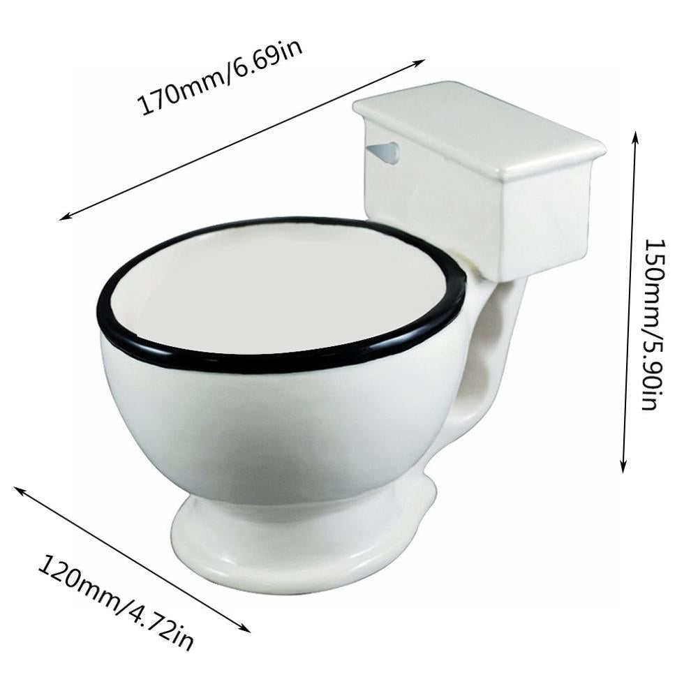 Creative and funny toilet shaped ceramic mug for multipurpose use