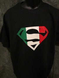 Thumbnail for Superman Italian Flag Logo Black Tshirt - TshirtNow.net - 8