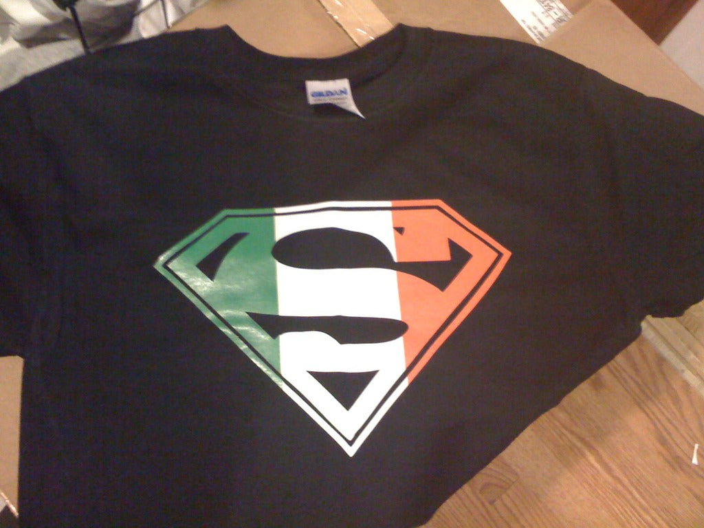 Superman Italian Flag Logo Black Tshirt - TshirtNow.net - 6