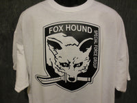 Thumbnail for Metal Gear Solid Fox Hound Special Force Group Tshirt:White With Black Print - TshirtNow.net - 2