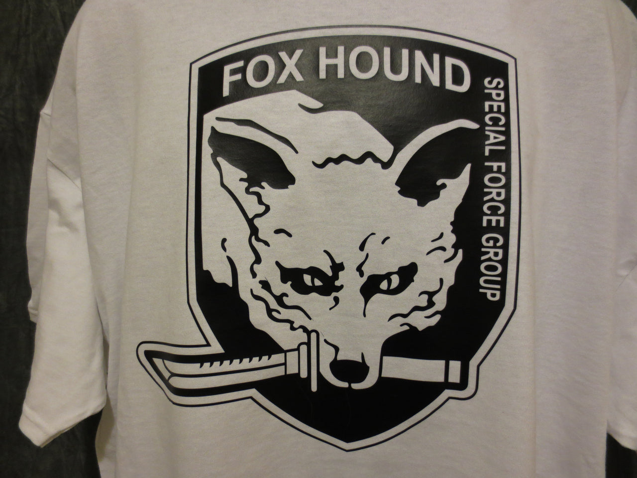 Metal Gear Solid Fox Hound Special Force Group Tshirt:White With Black Print - TshirtNow.net - 4