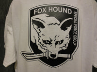 Thumbnail for Metal Gear Solid Fox Hound Special Force Group Tshirt:White With Black Print - TshirtNow.net - 4