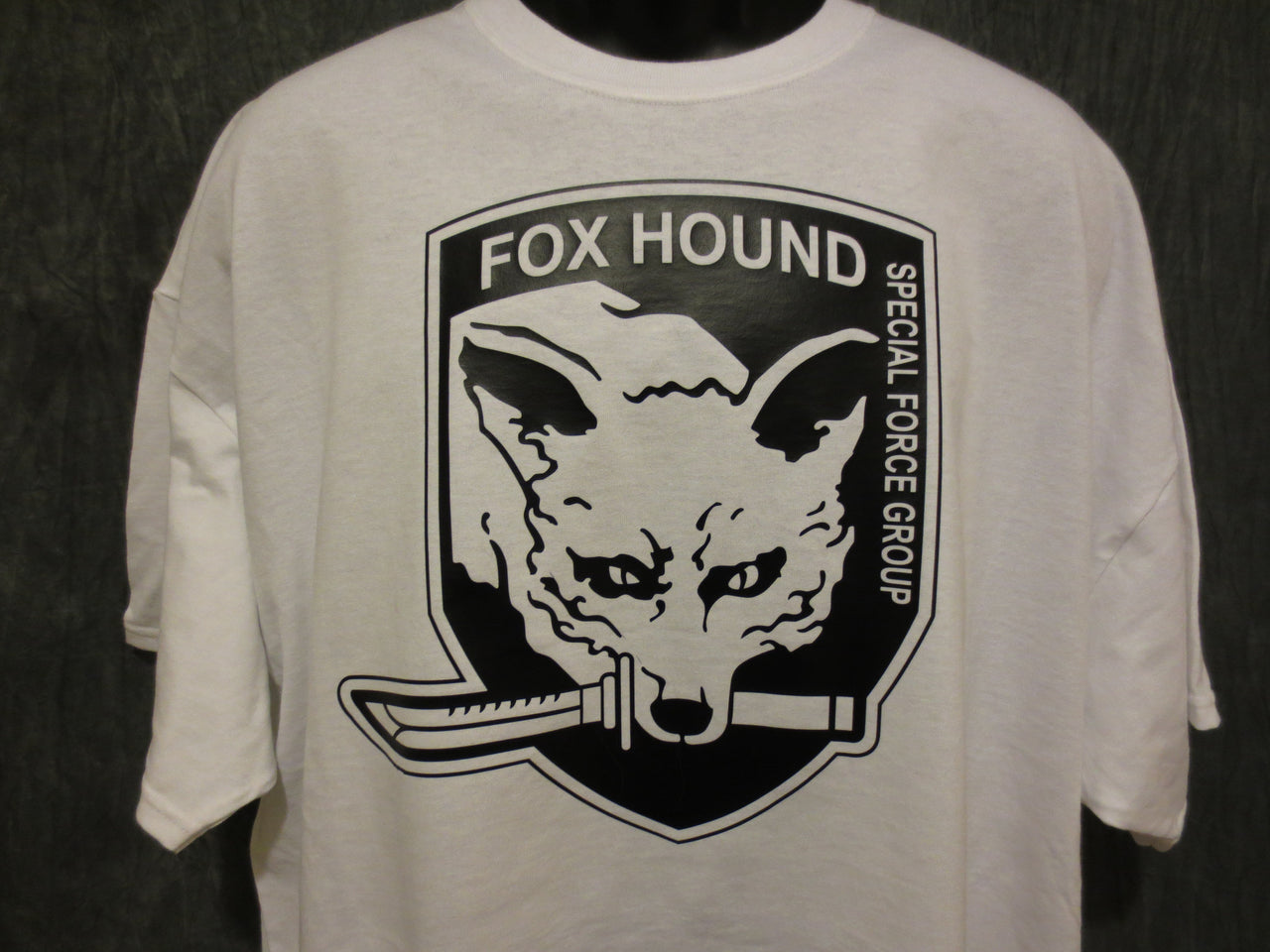 Metal Gear Solid Fox Hound Special Force Group Tshirt:White With Black Print - TshirtNow.net - 3