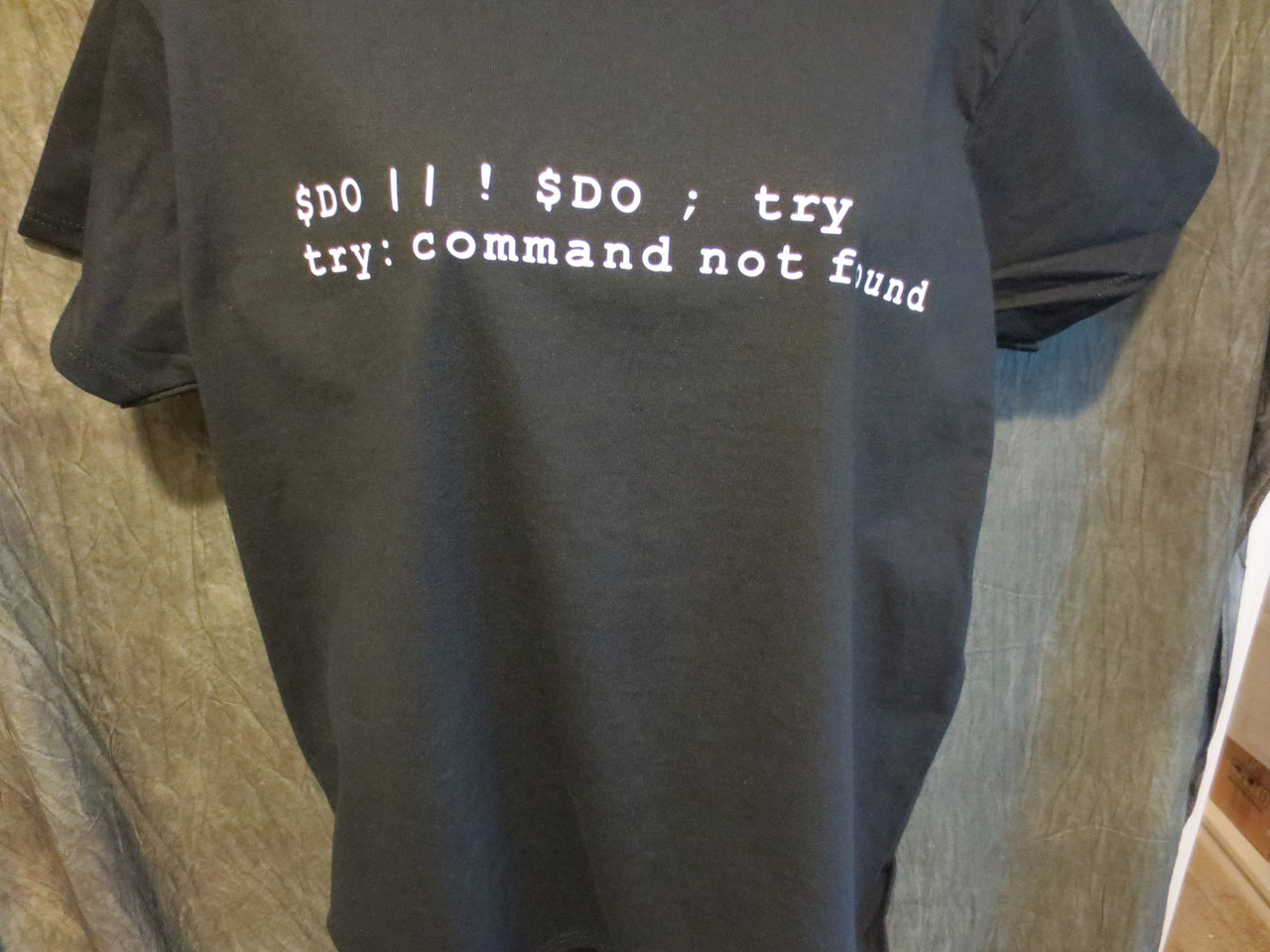 Do or Do Not; There is no Try (Computer Code Yoda Expression of Speech) Tshirt: Black With White Print - TshirtNow.net - 12