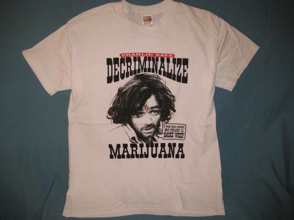 Charlie Manson Decriminalize Marijuana White Tshirt - TshirtNow.net