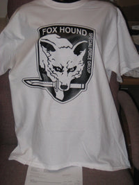 Thumbnail for Metal Gear Solid Fox Hound Special Force Group Tshirt:White With Black Print - TshirtNow.net - 6