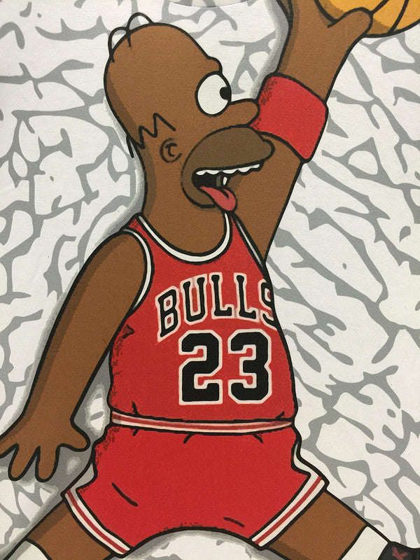 The Simpsons Homer Simpson Chicago Bulls Basketball Allover Print Tshirt - TshirtNow.net - 2