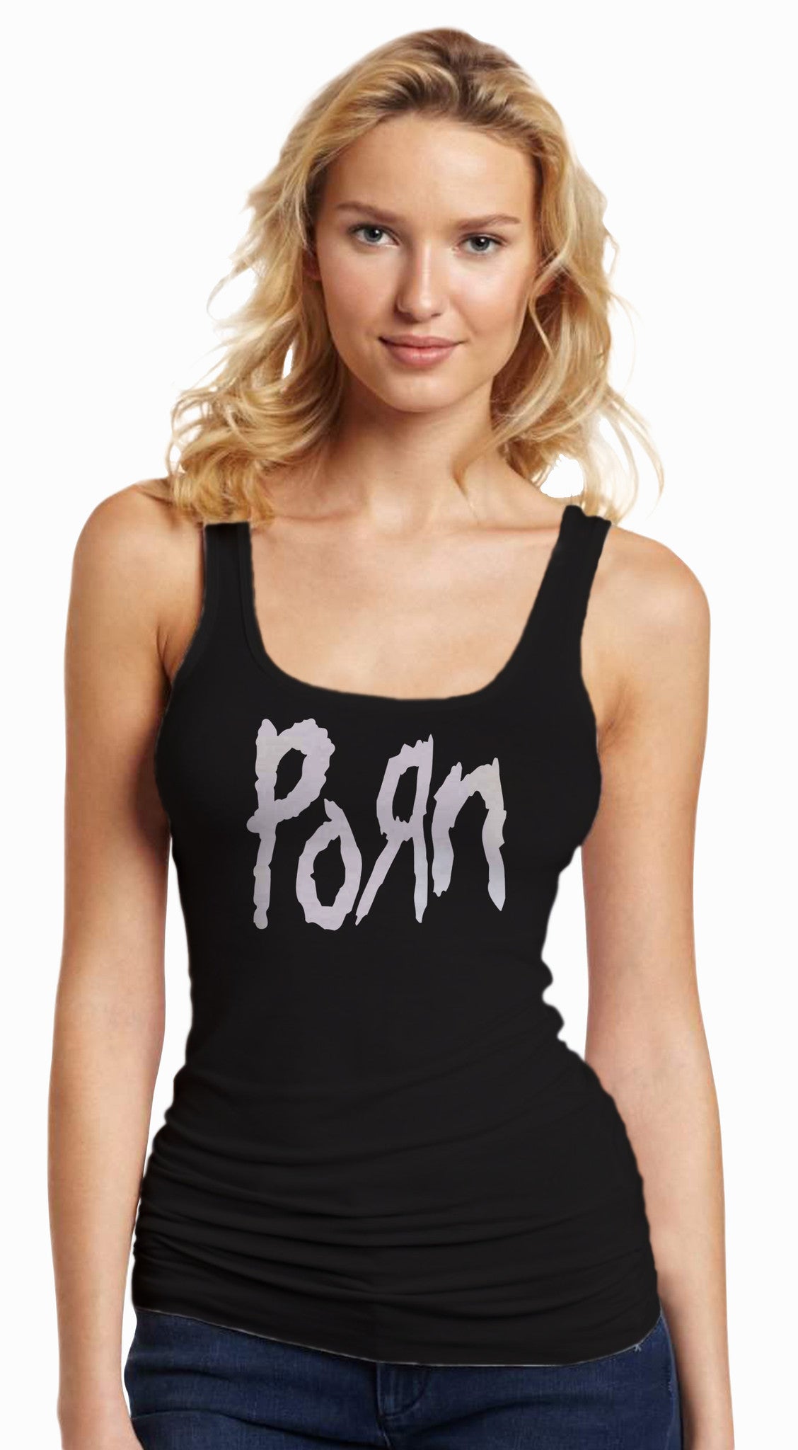 Porn Black Tanktop T-shirt for Women - TshirtNow.net - 1