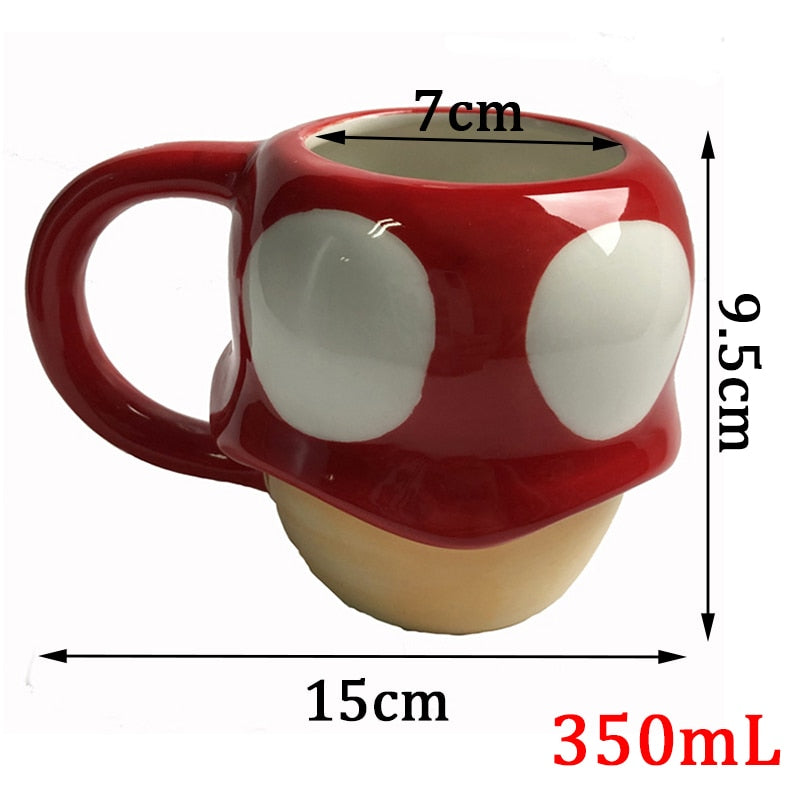 Super Mario Mushroom Porcelain Ceramic Coffee/Milk/Tea Mug