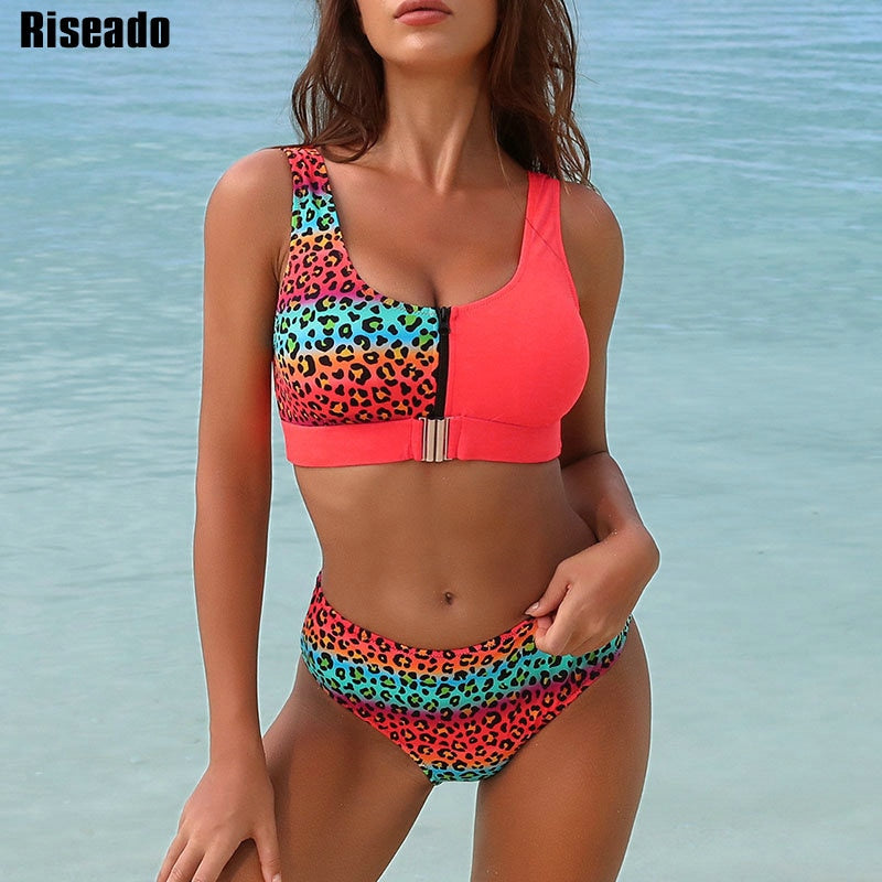 Riseado Sexy Bikini Set Leopard Swimwear Women 2020